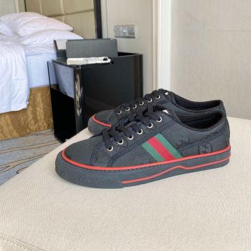 High Quality Unisex Gucci Off The Grid Low Top Lace Up Black Nylon Web & GG Motif Leisure Shoes 629242 H9H70 1072