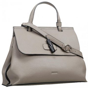 2018 Fashion Design Gucci Bamboo Daily Single Top Handle Black Buckle Ladies Grey Leather Handbag 