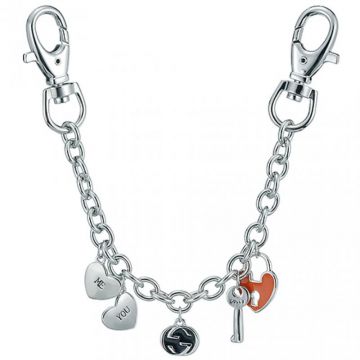 Best  Gucci Silver Stainless Steel Bracelet With Multi Charm For Handbag