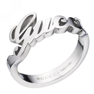 Counterfeit Gucci 925 Sterling Silver Brand Carved No Diamonds Ring Retro For Women