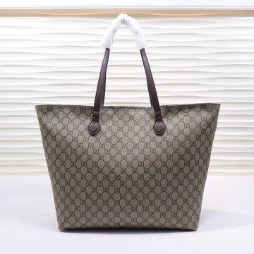 Fake Gucci Ophidia GG Canvas Zip Closure Double Leather Handle Women'S Medium Tote Bag 547974 K5I5T 8358