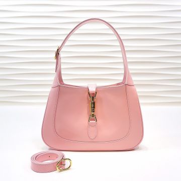 For Sale Pink Leather Look Adjustable Handle Strap Gold Piston Detail Jackie 1961 Collection—Clone Gucci Women'S Cute Small Shoulder Bag