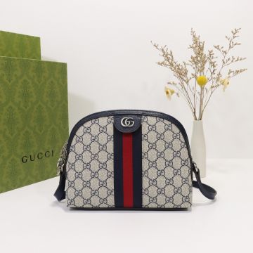 Hot Selling Beige GG Supreme Canvas Blue-Red Web Leather Tag Ophidia Shoulder Bag— Gucci Women'S Style