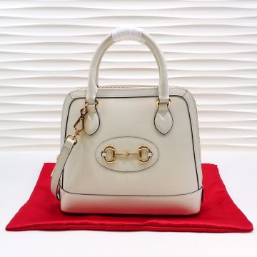 Chic White Leather Gold Hardware Protection Foot Stud Horsebit 1955 Small Tote Bag—Fake Gucci Women'S Crossbody Bag