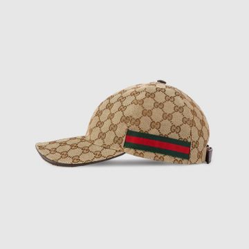 Original Designer Gucci GG Canvas Cotton Lining Baseball Hat  With Web 200035 KQWBG 9791/200035 KQWBG 1060