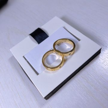Replica Gucci Icon Colletion 18K Yellow Gold Interlocking G Detail Diamonds Unisex Ring Hot Selling Jewerly 152046 J8540 5702
