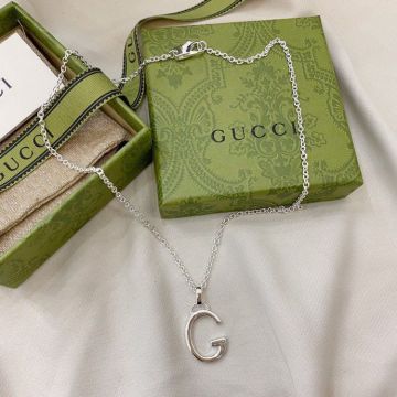 Fake Gucci Big G Pendant Women'S Sterling Silver Necklace Simple Design Jewelry Good Review Online