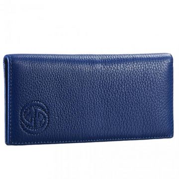  Gucci 2018 Royal Blue Leather Long Wallet Men 2-Folding Design Sale UK
