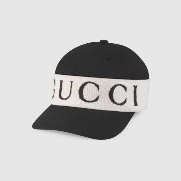 Vintage Gucci Unisex Black Gabardine GUCCI Headband Baseball Hat Imitation Price USA 492545 4HC56 1077