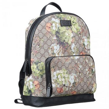 Gucci Blooms Grey Canvas Backpack Floral Print Leather Top Handle Price List Women
