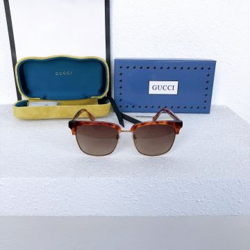 Best Selling Tortoise Butterfly Frame Brown Lens Yellow Gold Metal Detail Web Motif Temples-  Gucci Unisex Eyeglass
