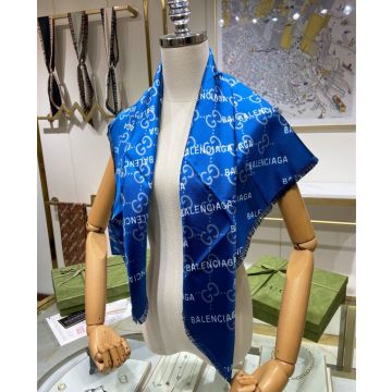 Best Quality The Hacker Project Maxi Balenciaga Detail Large Double G Pattern - Women's Imitation Gucci Silk Scarf