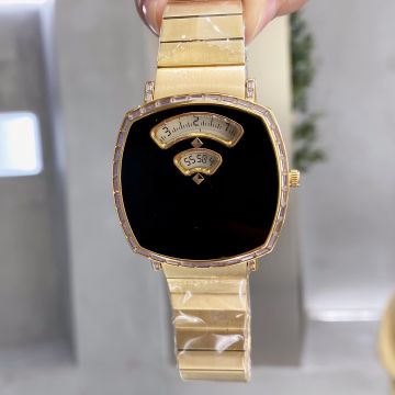 Hot Selling Black Lynx Stone Dial Crystals Bezel Yellow Gold Steel Bracelet Grip - 2022 Gucci Replica 38MM Quartz Watch