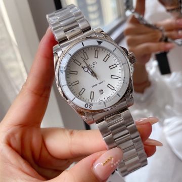 Best Quality White PVD Elapsed Time Bezel Indexes White Dial Dive 40mm Case - 2022 Gucci Stainless Steel Chromomat Best Site