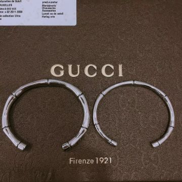 New Arrives Gucci Silver Bamboo Joint Openings Bracelet Wide And Narrow Design For Different Choice Free Shipping