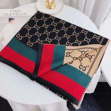 Winter New Style Gucci Double-sided Scarf Shawl Two usages Cashmere Blend Material Best Reviews Hot Selling