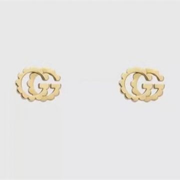 New Simple Double G Running Yellow/Whit Gold Studs Imitation Price in UK ‎481677 J8500 8000