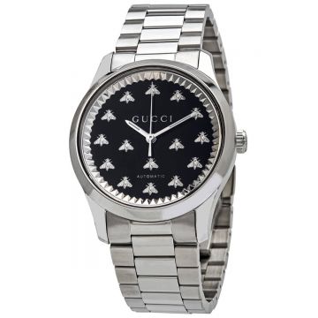 Low Price 38MM G-Timeless Black Onyx Stone Dial Bee-shaped Markers584156 I1600 8489 - Gucci Automatic Stainless Steel Timer Meter ‎