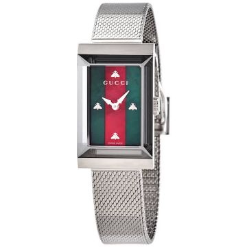 2022 Best Bee Indexes Green And Red Web MOP Face 21x34mm Case G-Frame -  Gucci Stainless Steel Female Timer ‎559662 J6A70 8652